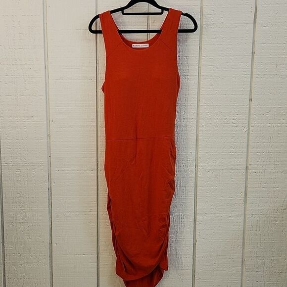 ATHLETA Women's Salmon Sleeveless Mini Prima Cotton Fitted Dress Medium - Picture 1 of 11